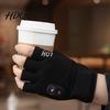 Winter-Heizhandschuhe 1 Paar Verschluss Verstellbarer Handgelenkwärmer Temperatureinstellungen Handschuhe mit Klebeband-Design Wiederaufladbar Fingerlos