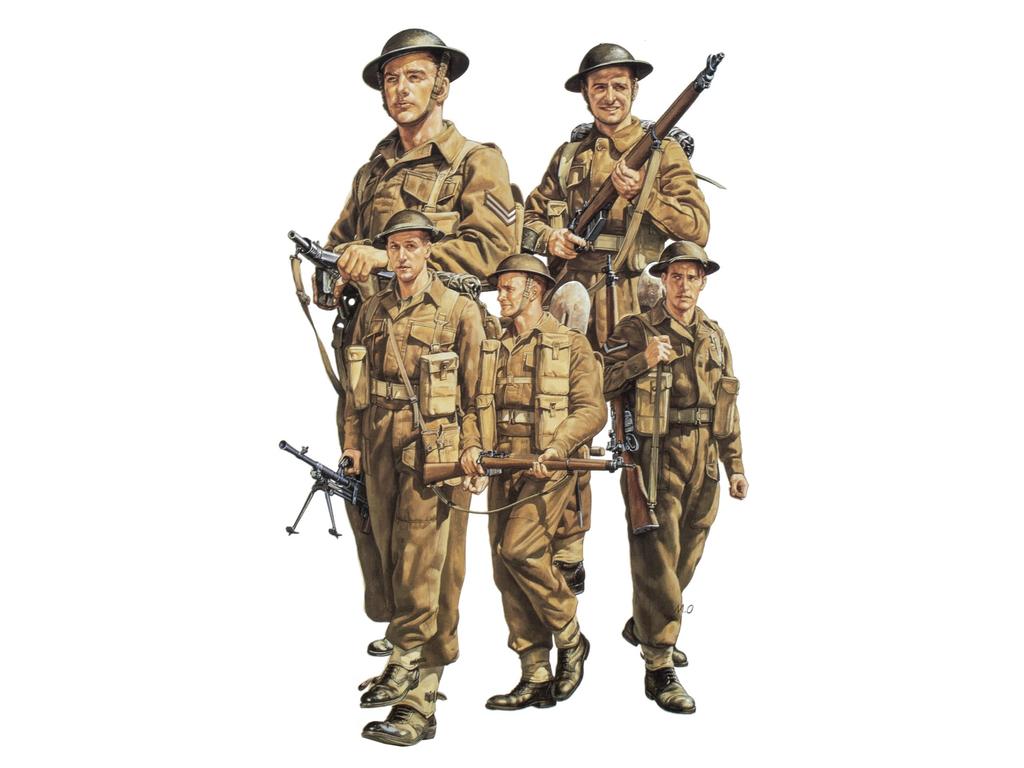 Tamiya 1/35 Military Miniature Series No. 221 British Army Infantry Patrol Set Plastic Model 35223