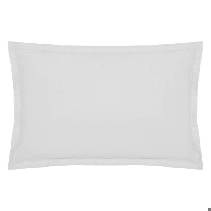 Taie D Oreiller "Carina" Coton Blanc 50x70cm - Atmosphera Createur D'interieur