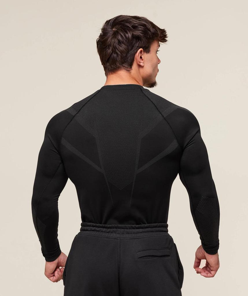 GYMSHARK Top a Manica Lunga da Corsa e Fitness - Casual, Traspirante, Vestibilità Aderente