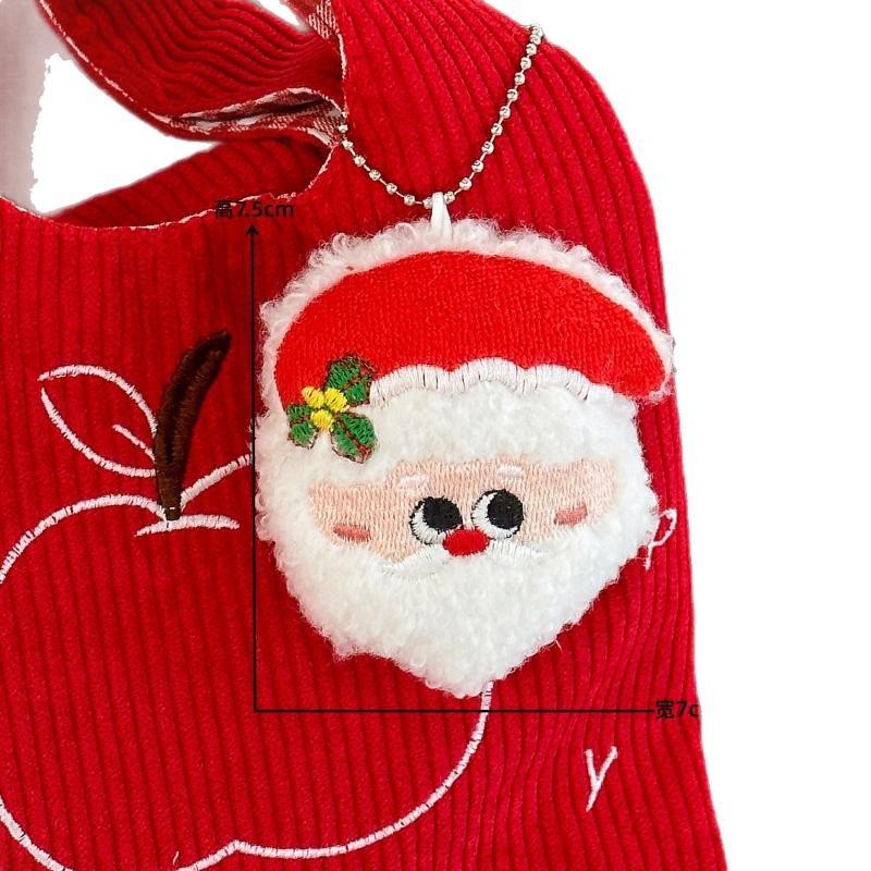 Christmas Plush Ornament Cute Santa Snowman Reindeer Doll Pendant Soft Fluffy Mini Hanging Decor For Xmas Tree Holiday Gifts