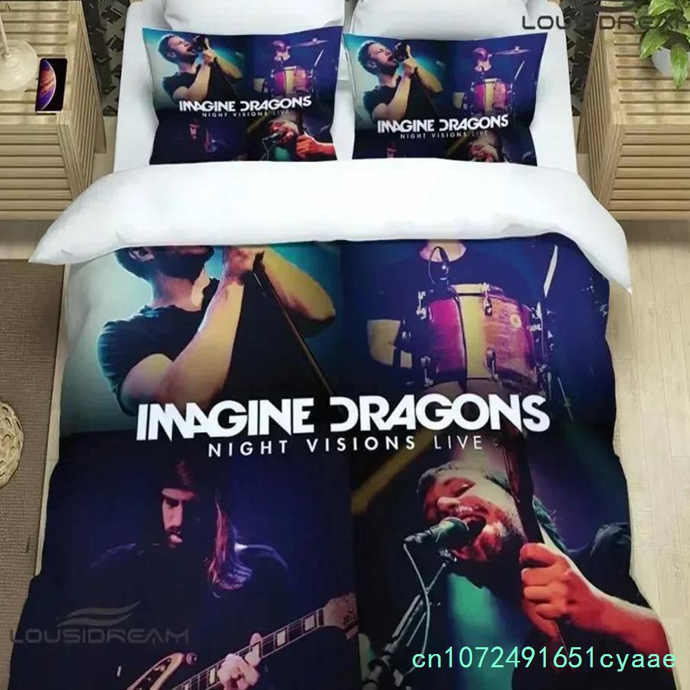 3D Print Rock Band Imagine Dragons Bedding Set Bedroom Soft Modern Bedspreads Comefortable Duvet Cover Quilt Cover Pillowcase