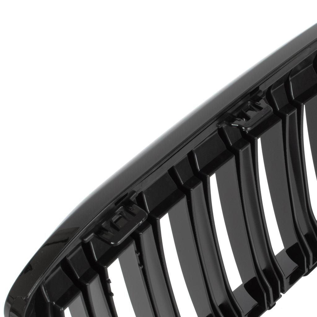 BMW X1 F48 15-19 Grilles Between the Headlights (kidneys) Left + Right Set BLACK GLOSSY DOUBLE BAR
