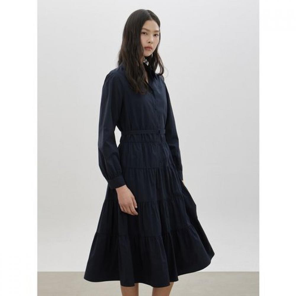 Cc Collect Belted Shirring Shirt Dress  C261mse001 