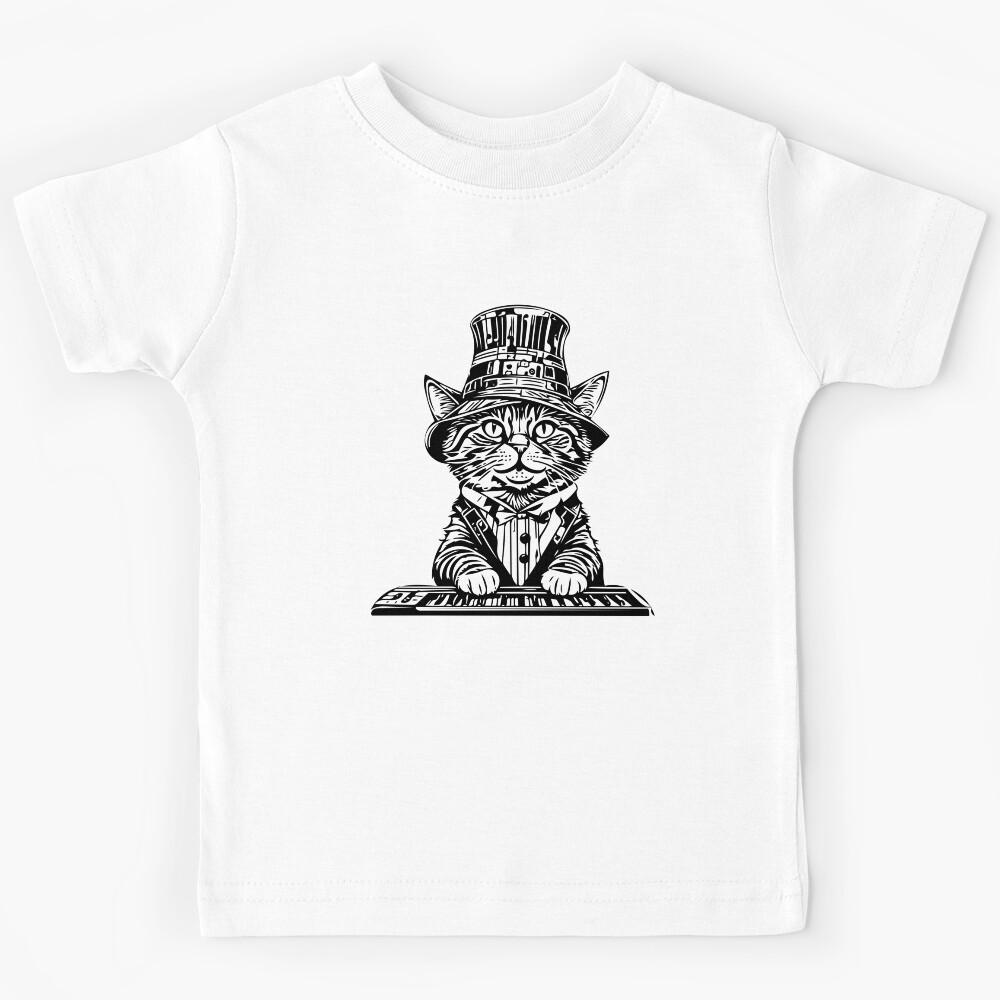 Maurus the black cat purr-forming Kids T-Shirt 120