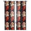 Christmas Winter Christmas Socks Curtains For Living Room Bedroom Home Decoration Window Voile Tulle Curtain Drapes