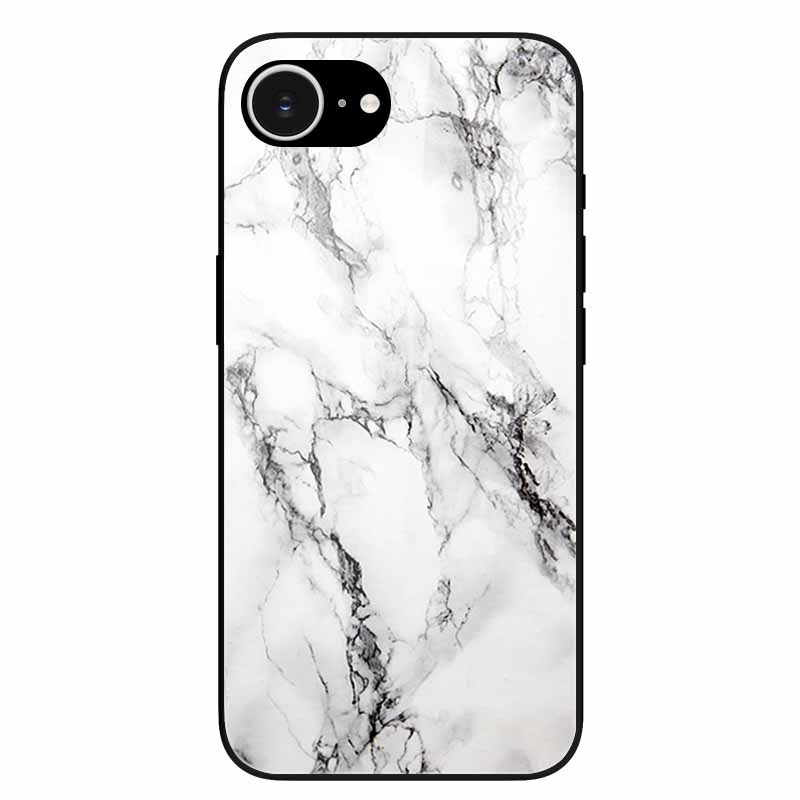 Tempered Glass Phone Cases For iPhone 16e 2025 Case Silicon Bumper Hard PC Back Cover Shell for iPhone SE (2025) / for iPhone16e