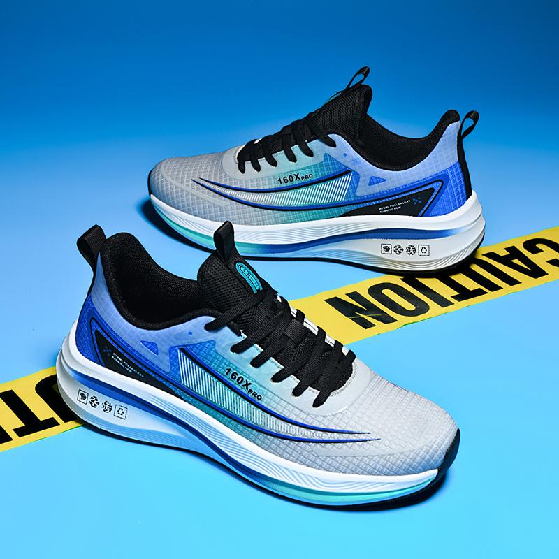 Mens Running Shoes Breathable Mesh Lightweight Sneakers Cushioning Anti Slip Field Competition Sports Shoes for Men