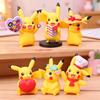 6Pcs/Set  Figure Love Chef Pikachu Theme Series Pikachu Model Toys Doll Present PVC Action Figure Desk Decor Ornament