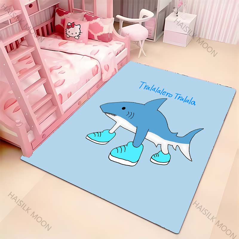 Exaggerated and Funny Creatures Italian Brainrot Theme Carpet Living Room Bedroom Bedside Bathroom Floor Mat Home Decor Rug Gift
