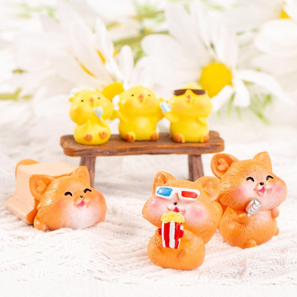 

Микропейзаж Мини Курица Украшение Машины Цыпленок Белка Домашний Декор Украшение Beverage Chick