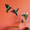 Delicate Metal Hummingbird Wall Art for Outdoor Patio Decor