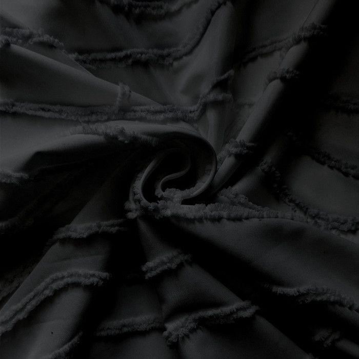 Parure de couette 240x220 cm TUFT anthracite, par Soleil d'Ocre