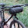 Large Capacity Adjustable Bicycle Handlebar Bag Portable Front Frame Tube Bag Cylindrical Design, Elastic Securing System, Bike Bag