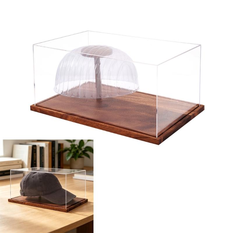 Clear Acrylic Hat Display Box for Baseball Caps and Bucket Hats Transparents Baseball Cap Presentation Box