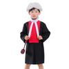 Conjunto de Fantasia de Juiz para Crianças com Peruca de Juiz, Toga de Juiz, Martelo de Juiz de Madeira, Fantasia de Juiz Infantil Fantasia de Halloween