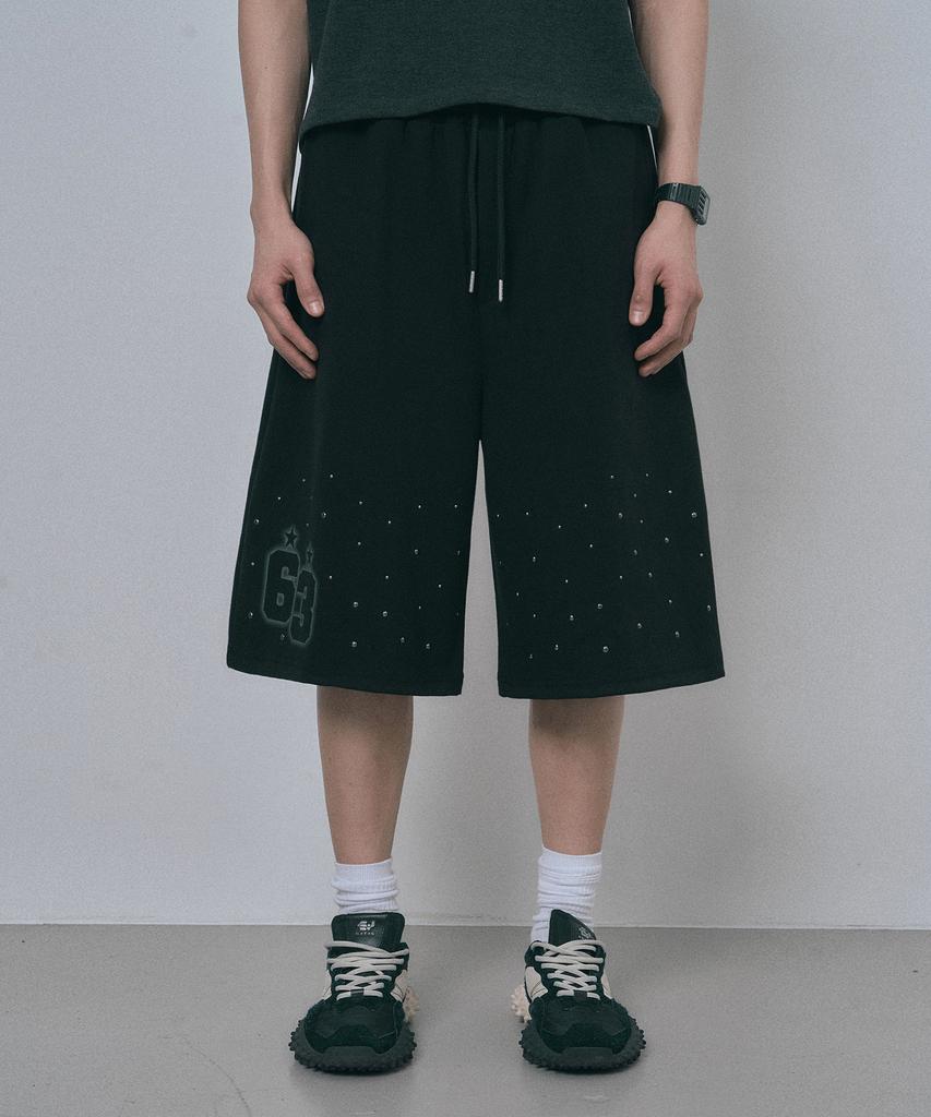 MOO Hotfix Sweat Bermuda Pants - Black