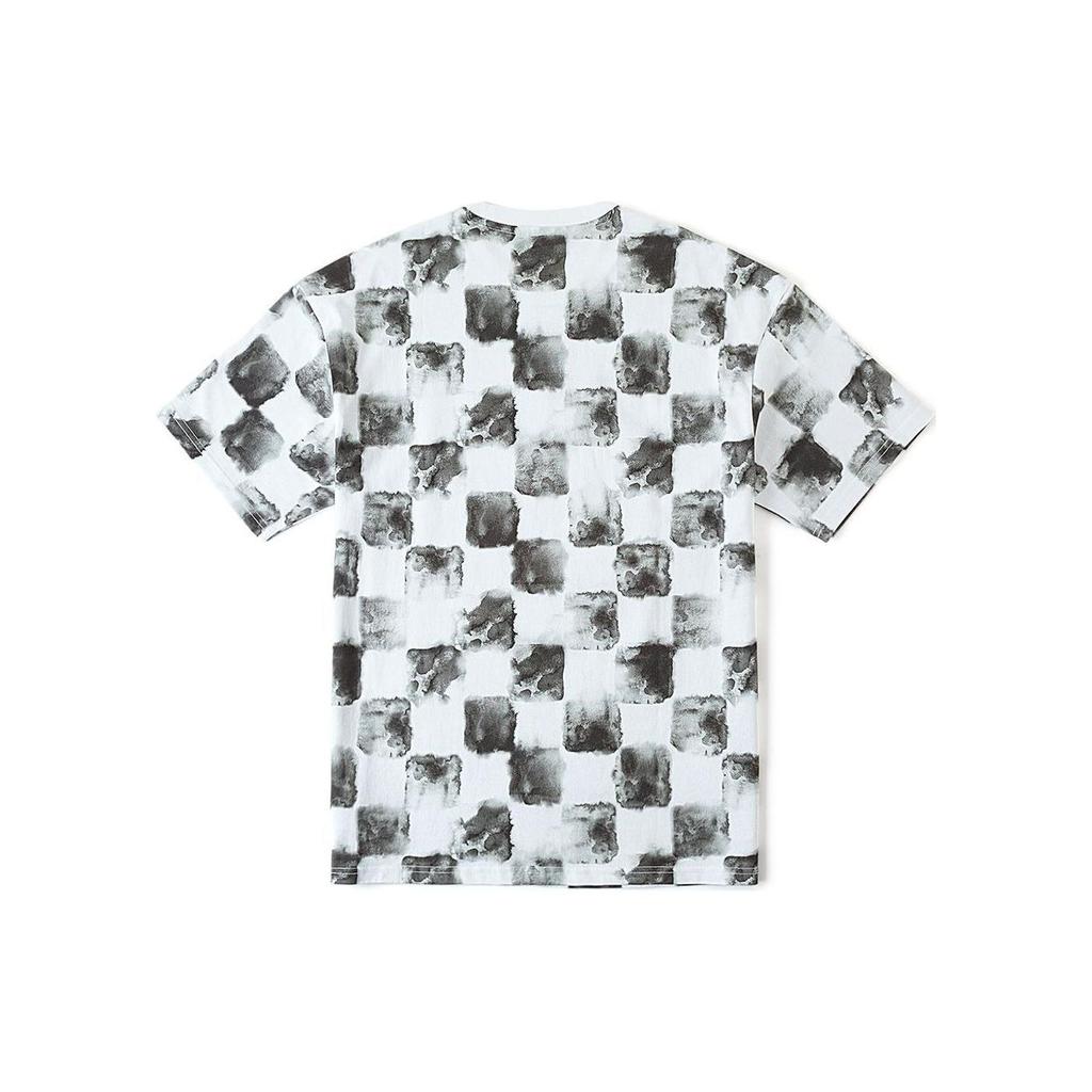 Puma Checkered Short Sleeve T-Shirt Unisex Tops Black White VN000GSOCRZ