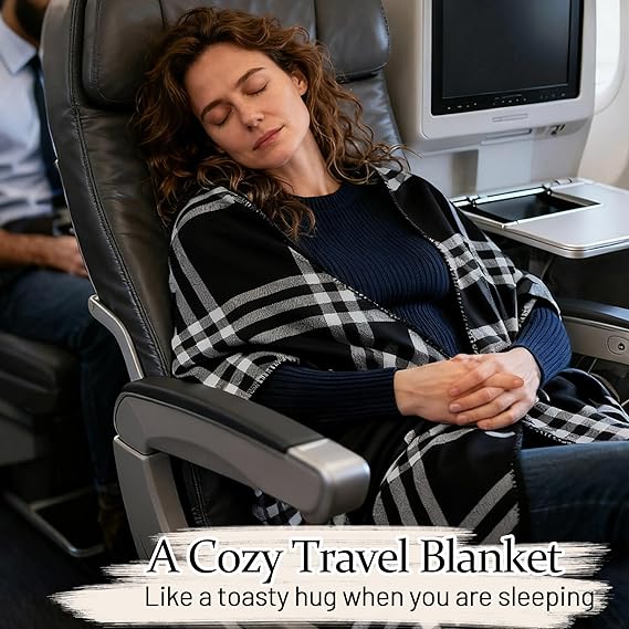 Fular de iarnă pentru femei cu carouri, 186*55cm - Versatil, Călduros, Gros, Șal supradimensionat în carouri din cașmir fals