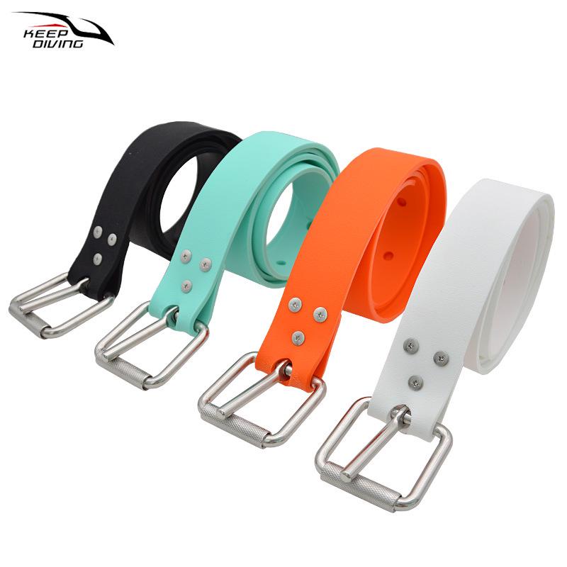 Adjustable Silicone Quick-Release Scuba Dive Belt with Lead Blocks