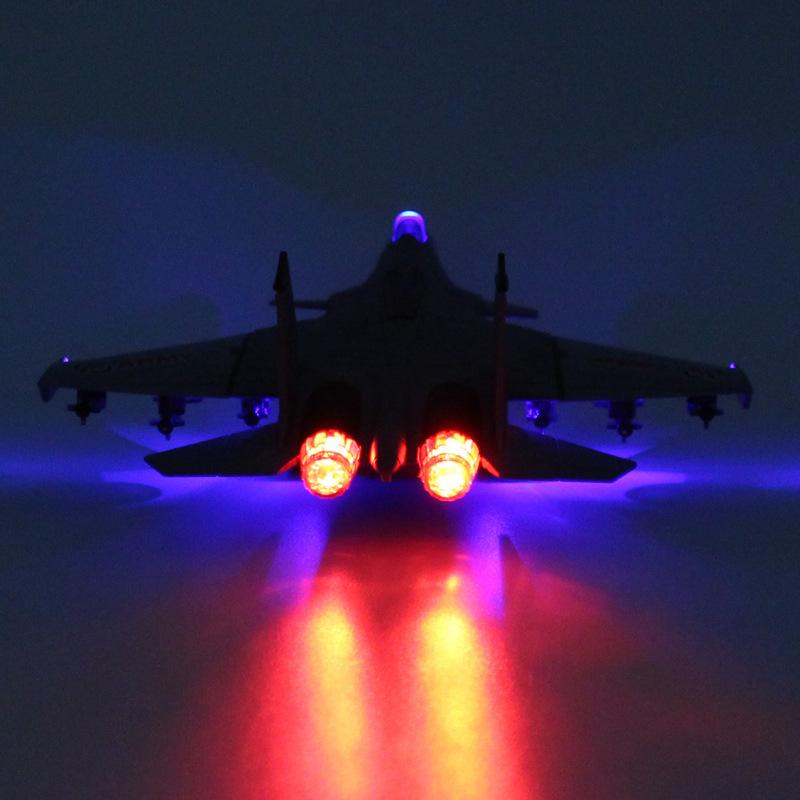 1/89 J-15 Kampfjet Legierung Kampfjet Modell Akustooptisch Rückstellkraft Luftfahrt Flugzeugmodell Spielzeug Schmuck Geschenke