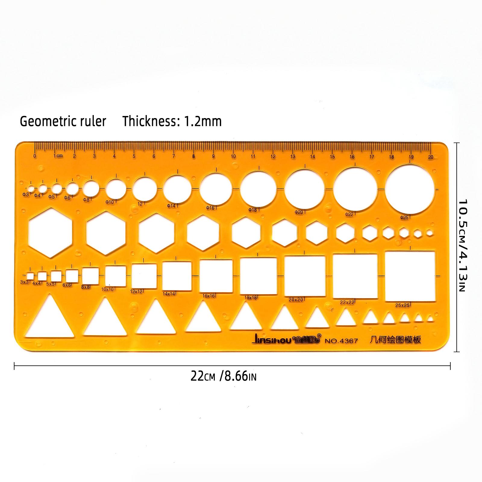

1pcs Professional Drawing Template Ruler for Curves, Circles, Ovals - Ideal for Engineering, Architecture, Interior Design