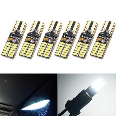 6ks T10 LED žiarovka 6000K biela bez chýb pre Mercedes W204 5W DC12-24V