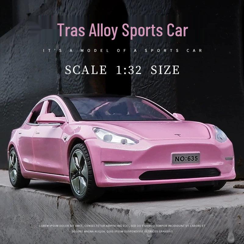 

Tesla Model 3 1:32 Scale Diecast Car with Sound & Light белый