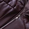 Woman Leather Jacket Winter Long Parkas Hooded Elegant Thick Warm Female Faux Sheepskin Coats