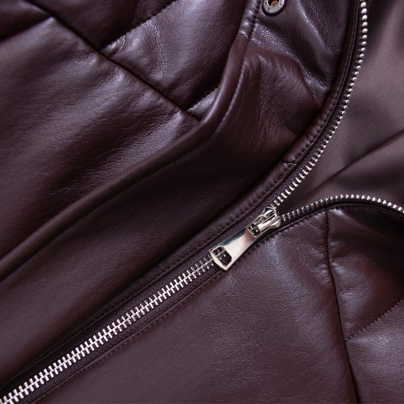 Woman Leather Jacket Winter Long Parkas Hooded Elegant Thick Warm Female Faux Sheepskin Coats