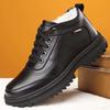 Botas de Invierno de Cuero Impermeable para Hombre - Cálidas, Engrosadas, Forradas de Terciopelo, Botas de Nieve Casuales