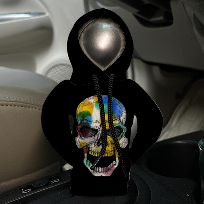 Schaltknauf-Abdeckung, Halloween-Totenkopf, Auto-Schaltknauf-Abdeckung, automatischer Auto-Schaltschutz, modisches Kapuzenhemd, Automobil
