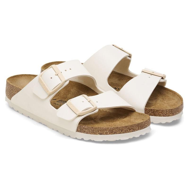 Birkenstock Comfortable Round Toe Versatile Buckle Slide Sandals Unisex Sandals Eggshell 1027339