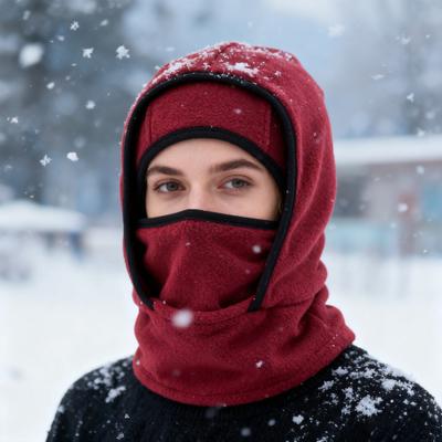 Ski Kopfbedeckung Outdoor Winter Warme Mütze 3-in-1 Integrierte Thermische Kapuze Schal Gesichtsschutz Sport Laufmütze
