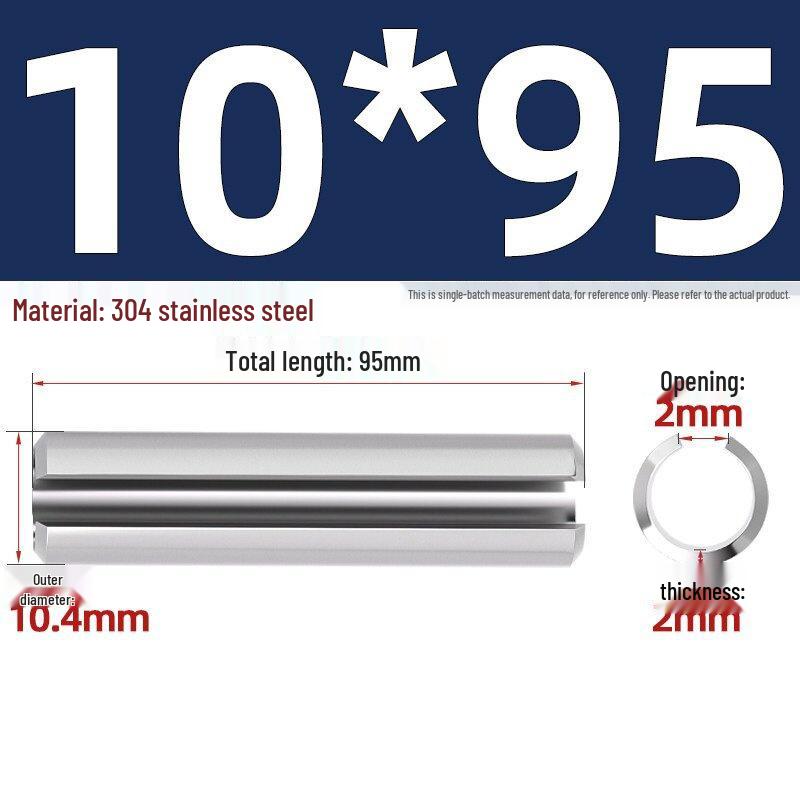 304 Stainless Steel Slotted Spring Pin, Cylindrical Shaft Pin, Locating and Hollow Pin (M5-M12)