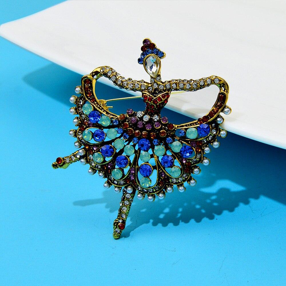 Niedliche Tanzmädchen-Broschen für Frauen Vintage-Mode Retro-Figur Anstecknadel Hohe Qualität Neuankömmling 2022