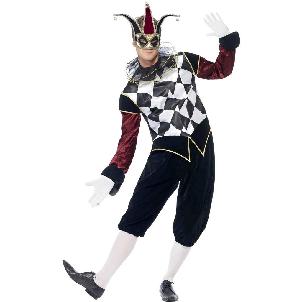 Smiffys Men's Gothic Venetian Harlequin Costume Set