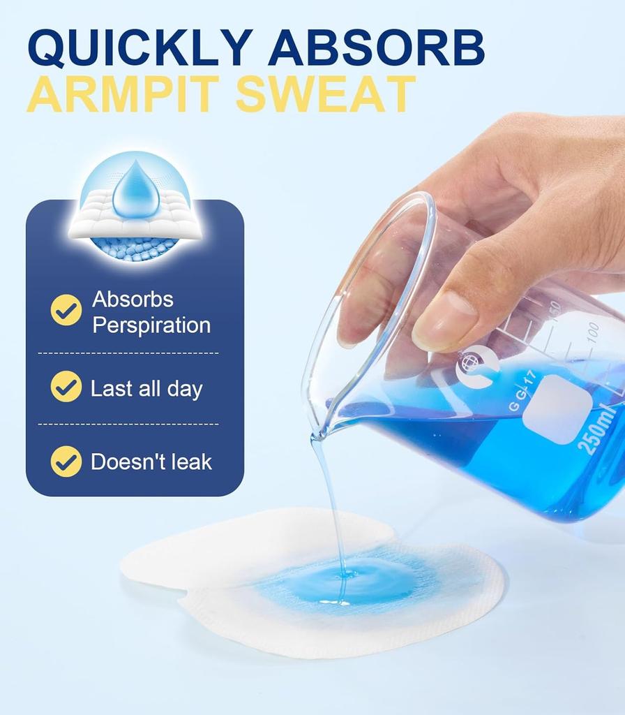 10-80Pcs Underarm Sweat Pads for Women and Men Fight Hyperhidrosis Comfortable Unflavored Non Visible Extra Adhesive Disposable