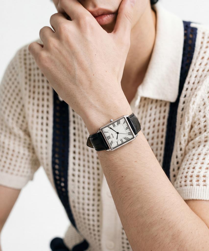 Sialeugo Sg-010L-Sb Fennel Collection Men'S Leather Wristwatch