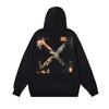 Off-White 2025 Autumn and Winter New Oil Painting Arrow Pattern Printed Hooded Sweatshirt for Men and Women