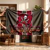 Tampa Bay Buccaneers (1) Personalized Name Blanket Soft Cozy Gift for Sofa Bed Couch Home Decoration