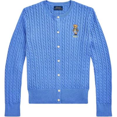 Polo Mini Zopfmuster Baumwollpullover Kinderpullover Harbor-Island-Blau 313919829-005