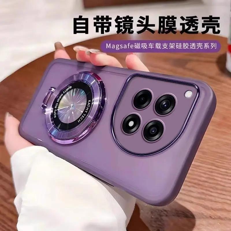 For Magesafe Magnetic Wireless Charge With Ring Holder Case For oneplus ace 3pro 12 11 10 pro 10T Shockproof Cover