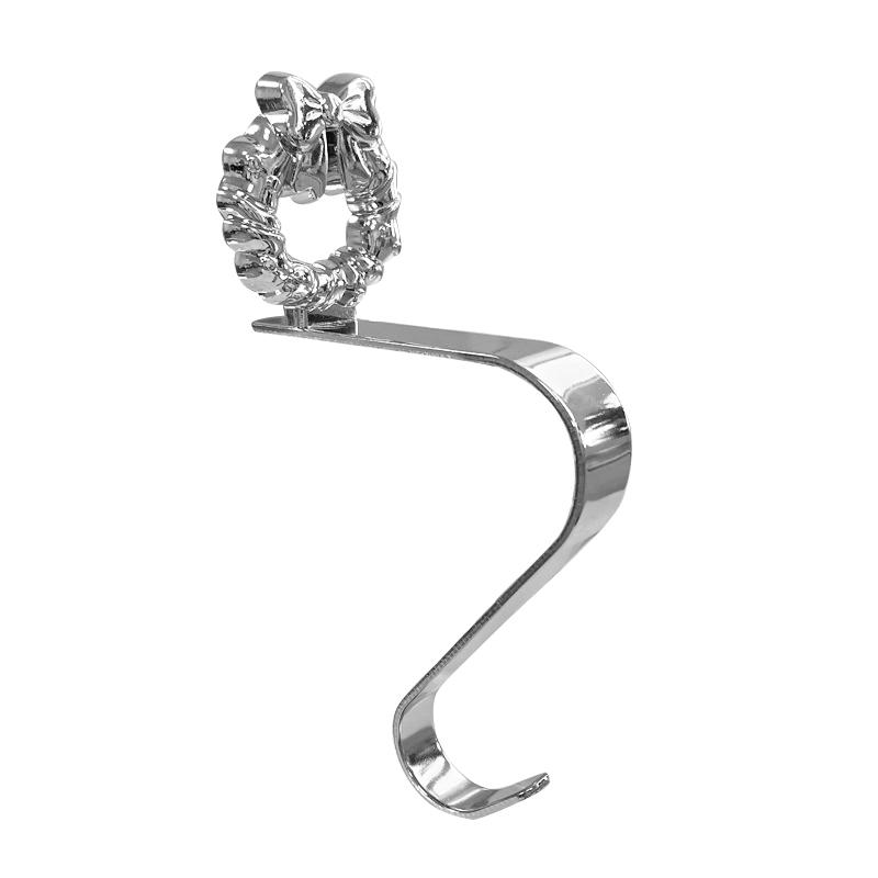 1 Stück Kaminhaken Wohnzimmer Schneeflocke Baum Elf Zuhause Weihnachtsstrumpfhaken Weihnachtsgeschenk Goldener Silberner Haken Schlafzimmer Metall Küche