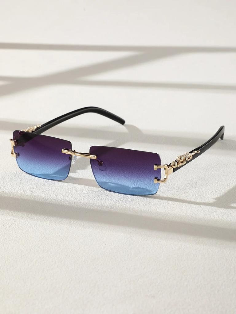 Fashionable Trendy Frameless Rectangular Personalized Sunglasses For Daily Life