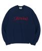 SOUNDSLIFE P.P.R Lettering Sweatshirts Navy