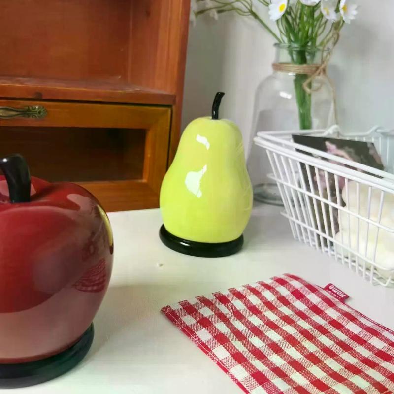 Cute Apple And Pear Design Toothpick Box Luxury Home Cotton Swab Dental Floss Storage Creative Container Modern Organizer