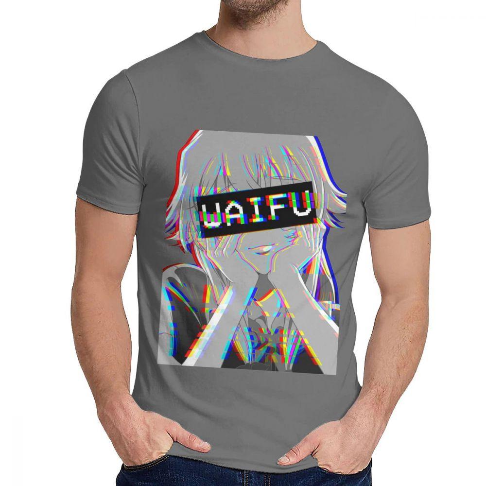 Round Neck Yuno Waifu Japanese Animation T Shirt Custom Unisex 100 Cotton T Shirt Big Size
