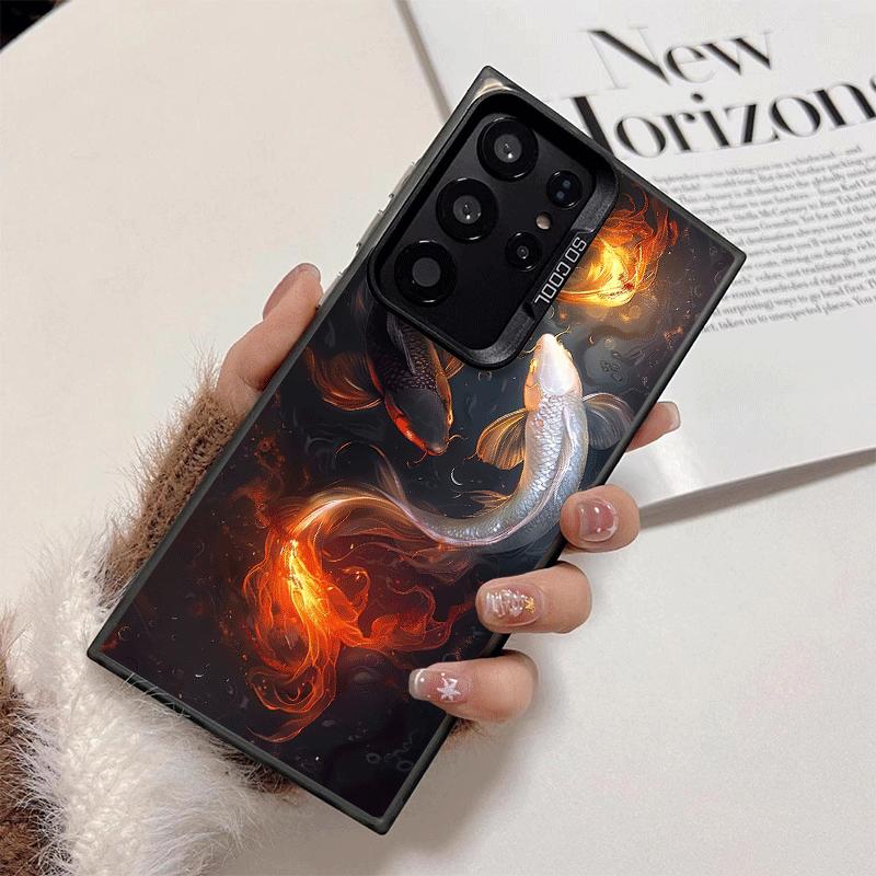 Golden Carp Lucky Koi Shockproof Phone Case for Samsung Galaxy S26 Edge S25 Ultra S24 FE S23 Plus S21 Cover Anti Fall Fundas