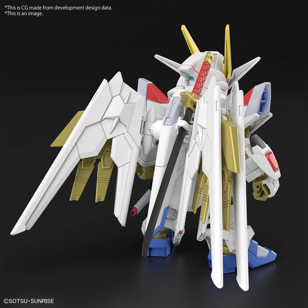 SD Gundam Cross Silhouette SDCS Mobile Suit Gundam SEED FREEDOM Mighty Strike Freedom Gundam Plastic Model Kit Pre-colored